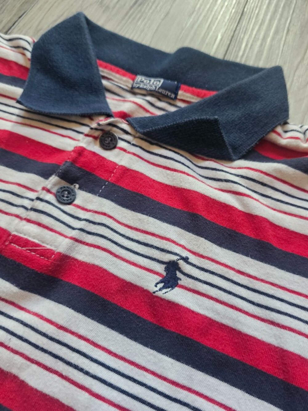Vintage Polo Ralph Lauren Striped Short Sleeve Polo Shirt • Size XS - Picture 2 of 7